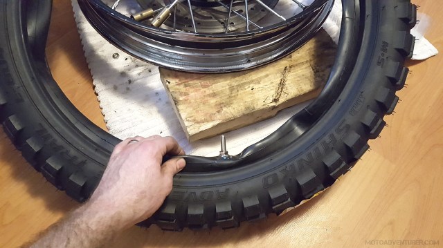 Stuff Tube into Motorcycle Tire MotoADVR