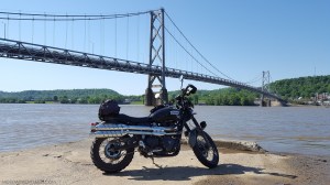Triumph Scrambler Simon Kenton Bridge Maysville KY MotoADVR