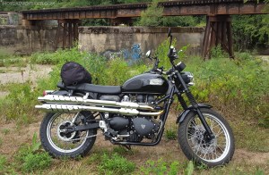 Triumph Scrambler Train Trestle Graffiti MotoADVR