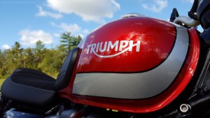 Triumph Street Scrambler Red Silver Tank MotoADVR