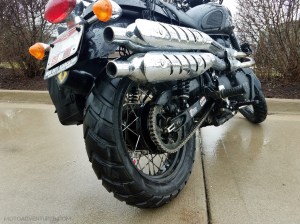 Avon Trekrider Triumph Scrambler Rain Rear MotoADVR